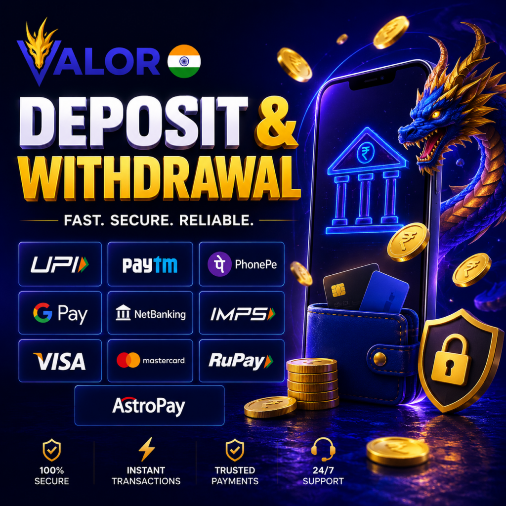 Valot Bet Deposit and Withdrawal